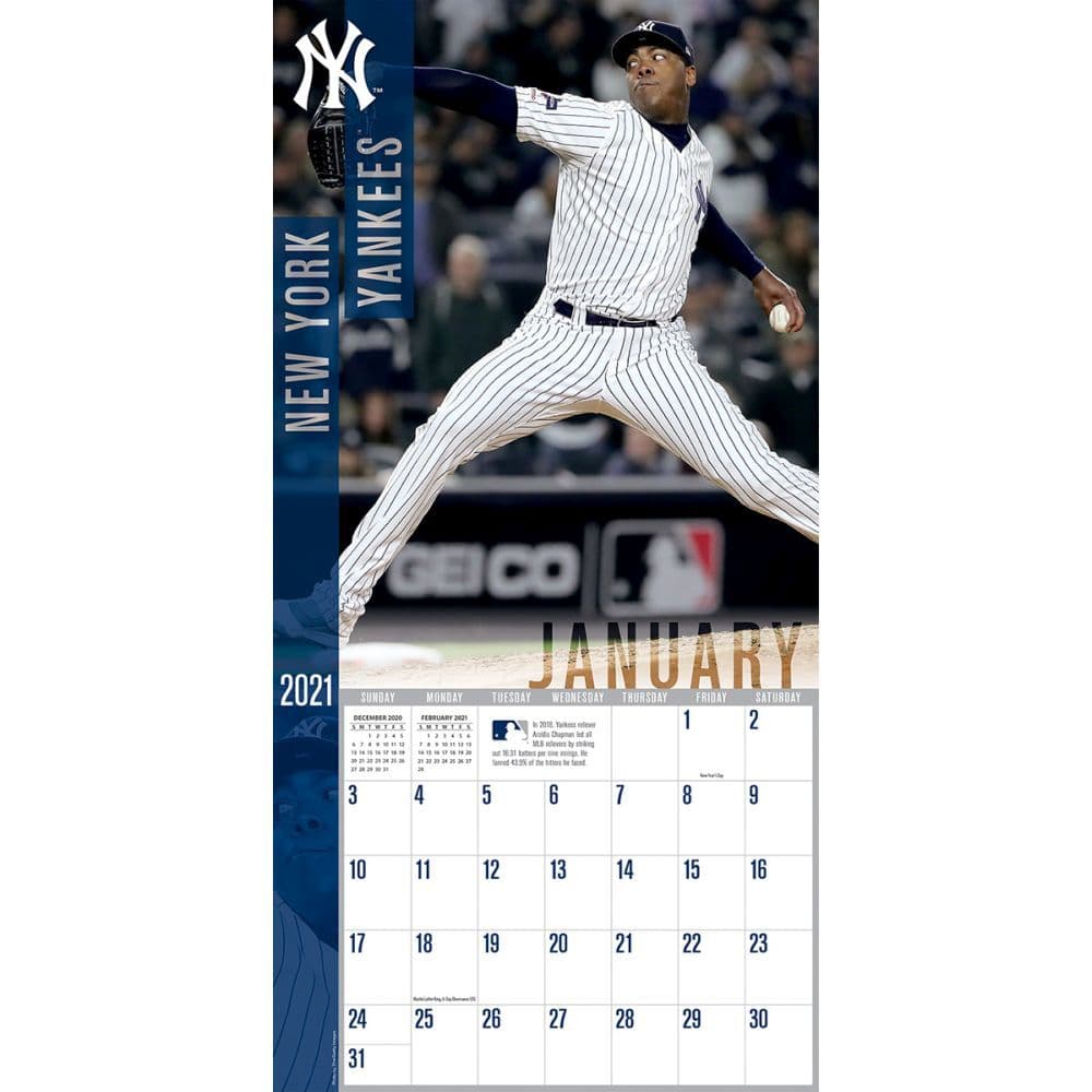 New York Yankees Mini Wall Calendar - Calendars.com