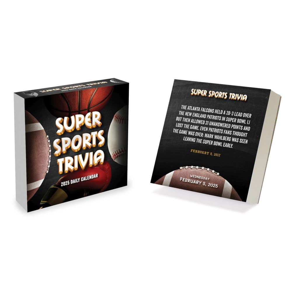 Sports Facts And Trivia 2025 Desk Calendar