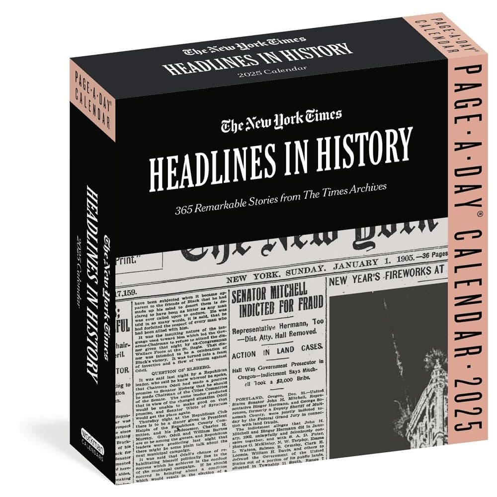 New York Times Headlines in History 2025 Desk Calendar Main Image