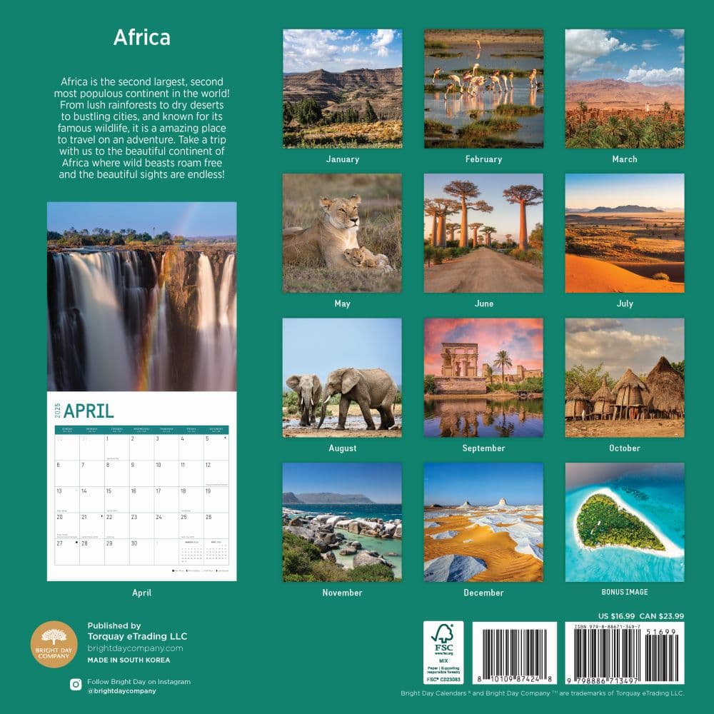 Africa 2025 Wall Calendar First Alternate Image