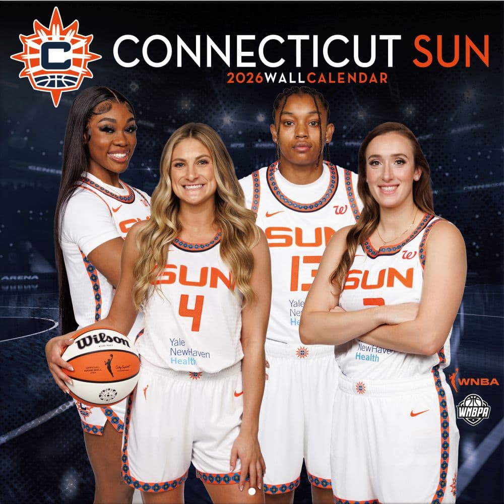 WNBA Connecticut Sun 2026 Wall Calendar Main Product Image