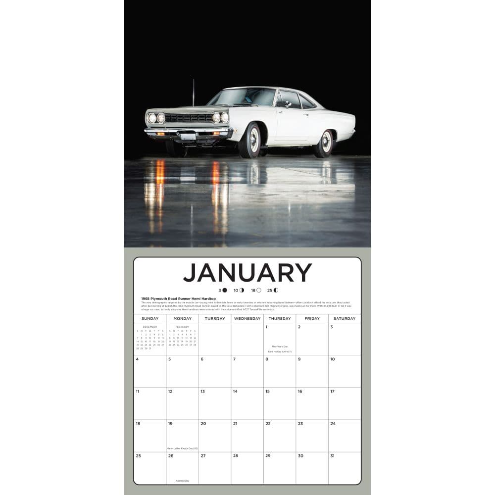 American Muscle Cars 2026 Wall Calendar First Alternate Image