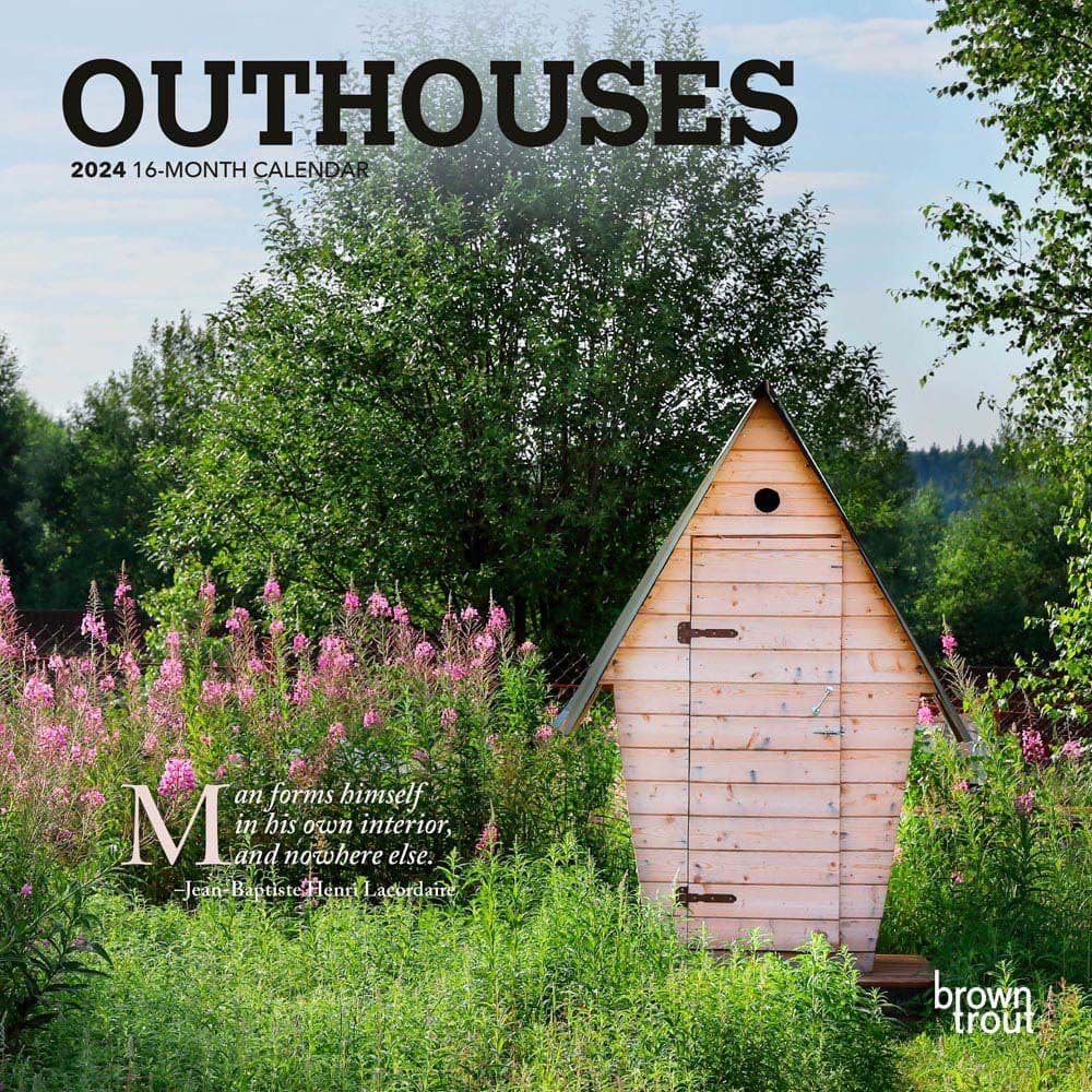 Outhouses 2024 Mini Wall Calendar Main Product Image width=&quot;1000&quot; height=&quot;1000&quot;