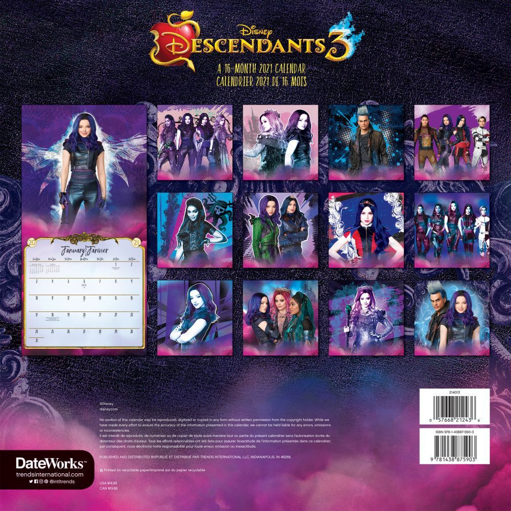 Disney Descendants 2021 Wall Calendar - Calendars.com