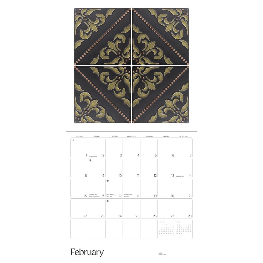 Motawi Tiles 2026 Wall Calendar Fourth Alternate Image