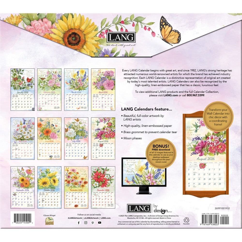 Nature&#39;s Grace 2026 Wall Calendar by Susan Winget First Alternate Image