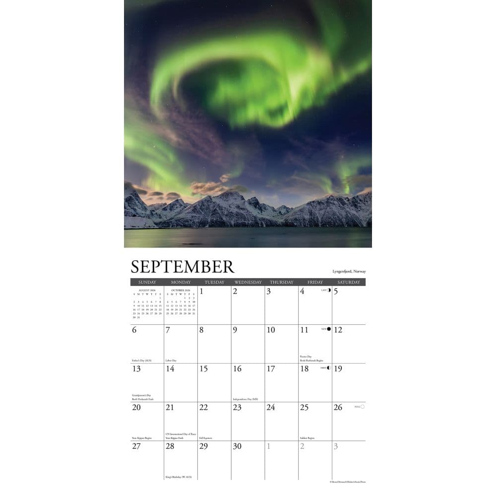 Northern Lights 2026 Wall Calendar Second Alternate Image