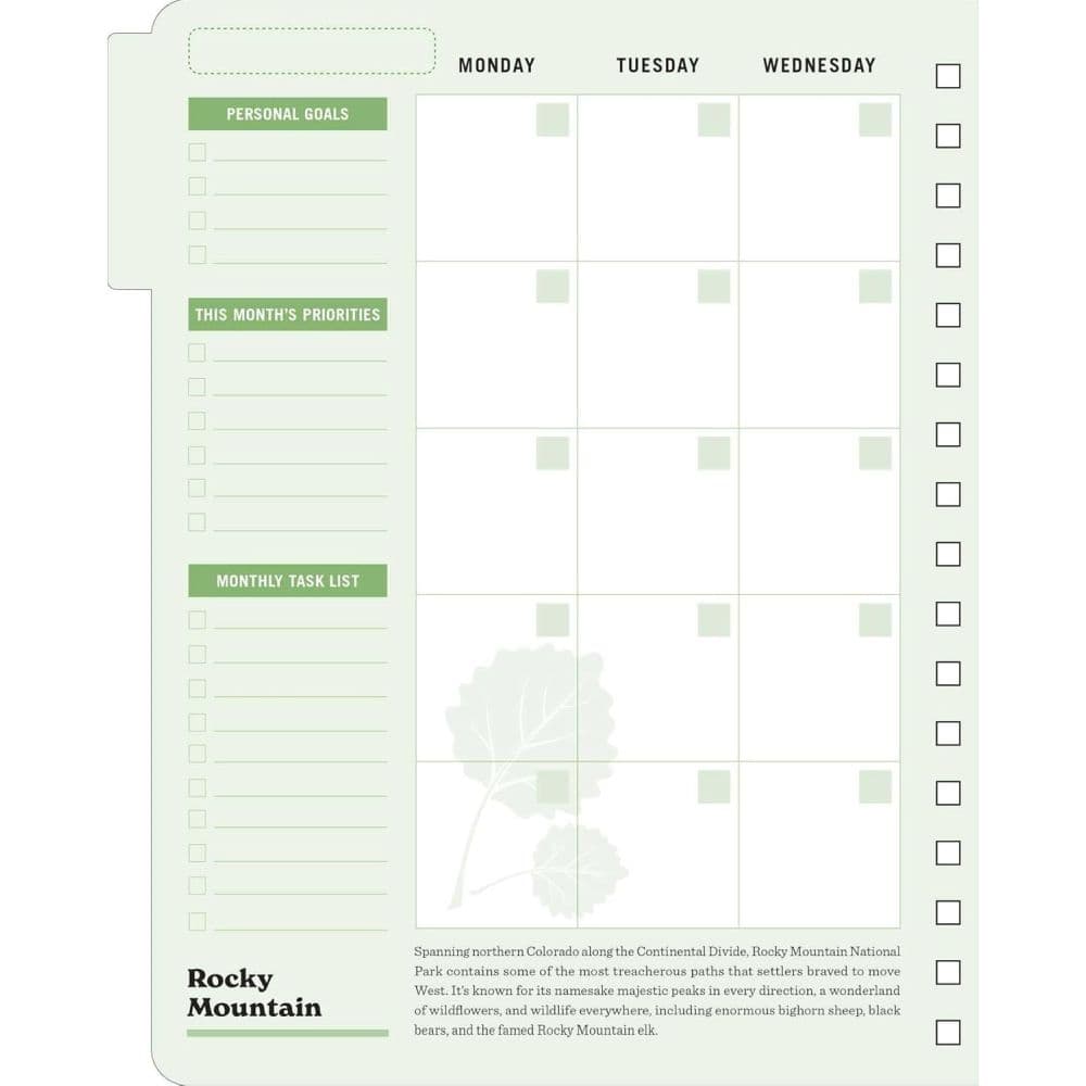 National Parks Art Undated Planner Fourth Alternate Image