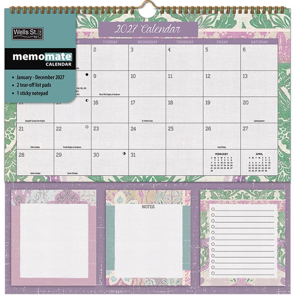 image Patina Vie MemoMate 2027 Spiral Calendar Main Product Image