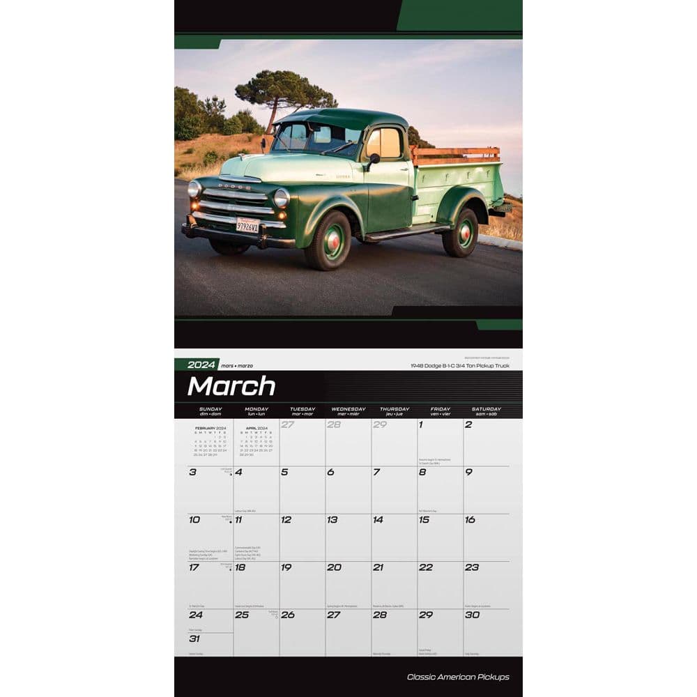 Classic American Pickups 2024 Wall Calendar Second Alternate Image width=&quot;1000&quot; height=&quot;1000&quot;