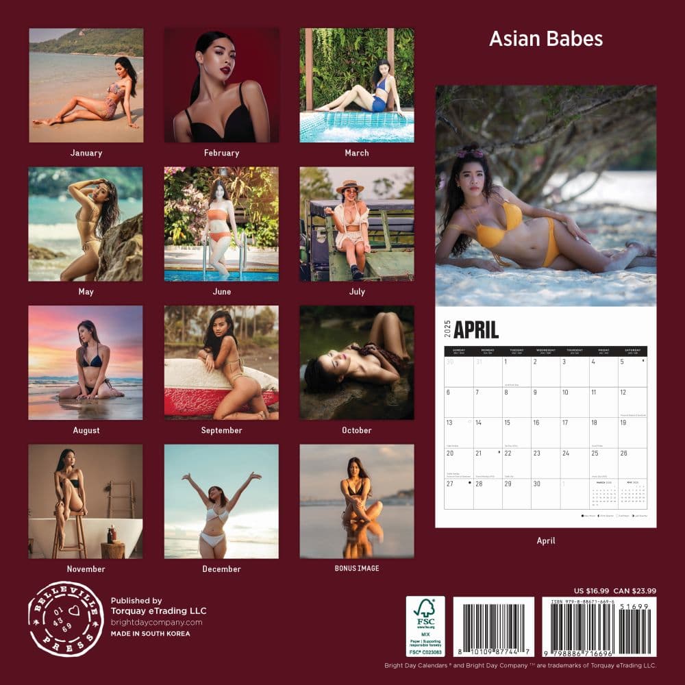 Asian Babes 2025 Wall Calendar First Alternate Image width=&quot;1000&quot; height=&quot;1000&quot;