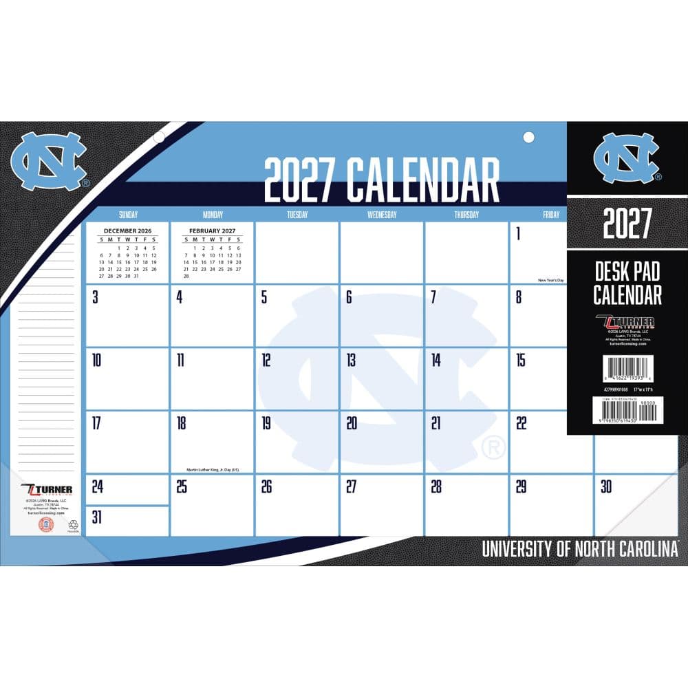 image UNC Tar Heels 2027 Desk Pad 17" X 11" Main Product Image