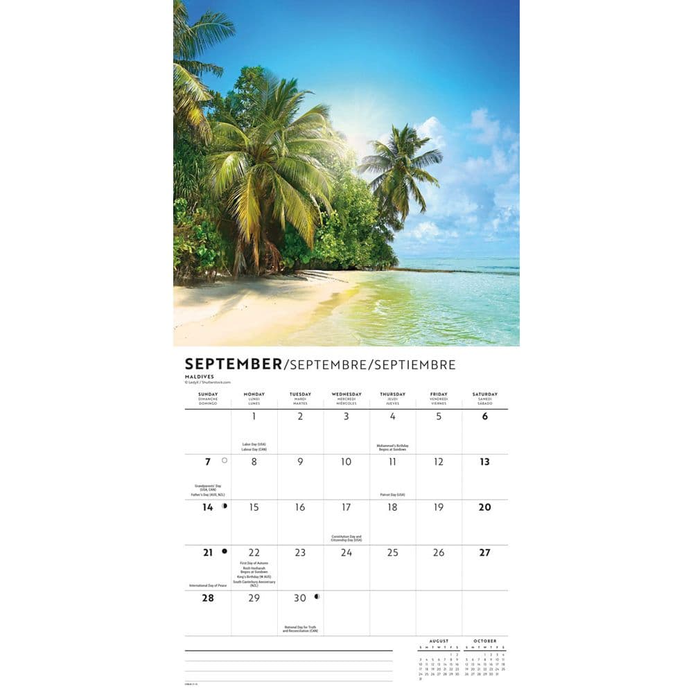 Island Paradise 2025 Mini Wall Calendar Fourth Alternate Image width=&quot;1000&quot; height=&quot;1000&quot;