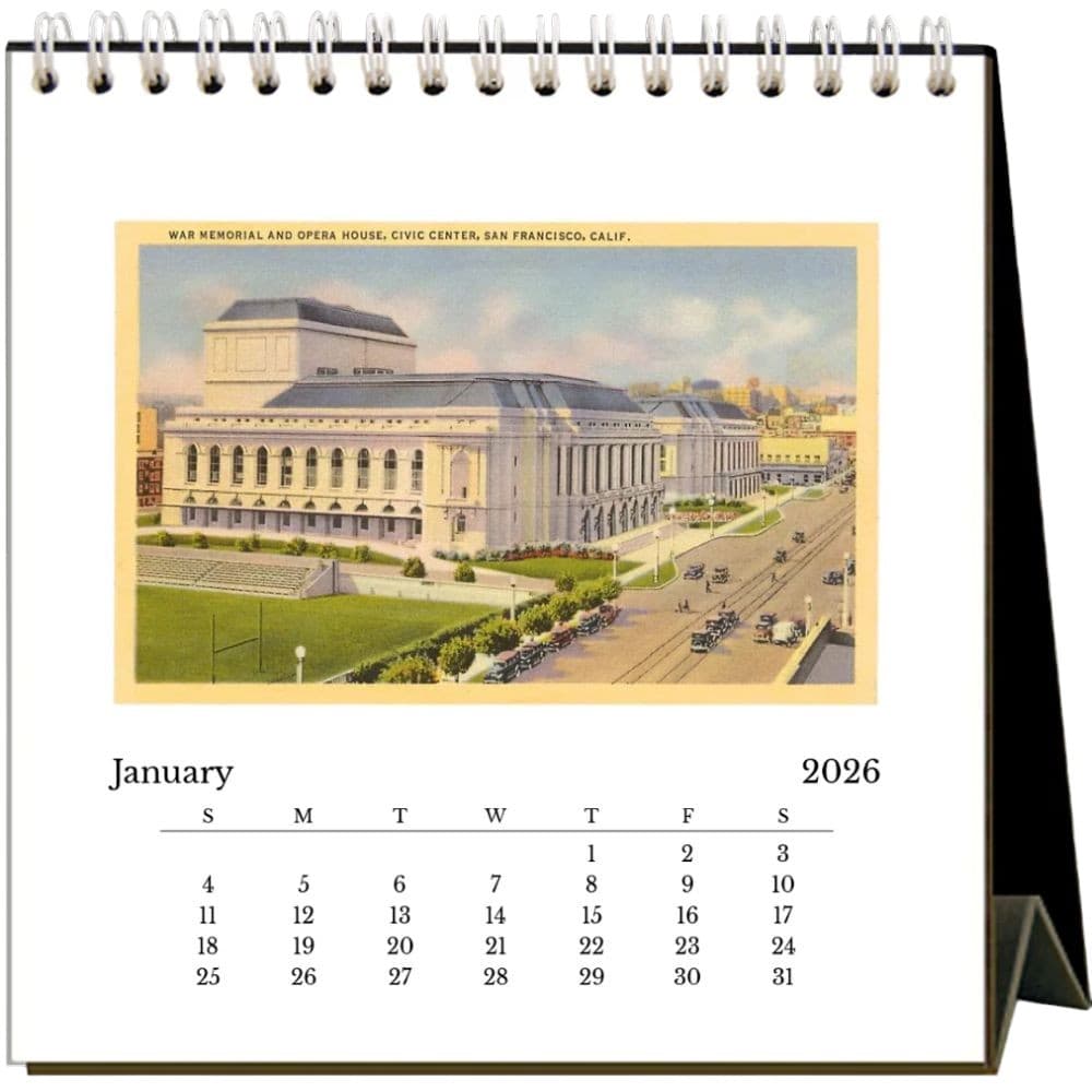 San Francisco Nostalgic 2026 Easel Desk Calendar Second Alternate image