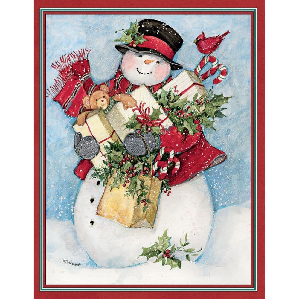 Candy Cane Snowman & Santa Assorted Boxed Christmas Cards by Susan ...