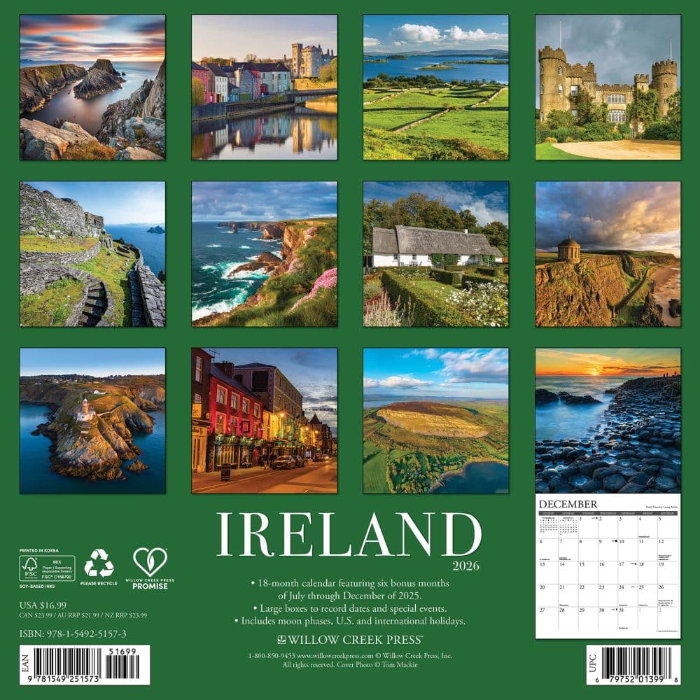 Ireland 2026 Wall Calendar First Alternate Image