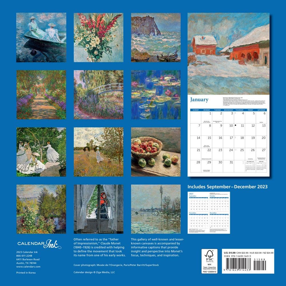Monet 2024 Wall Calendar First Alternate Image width=&quot;1000&quot; height=&quot;1000&quot;