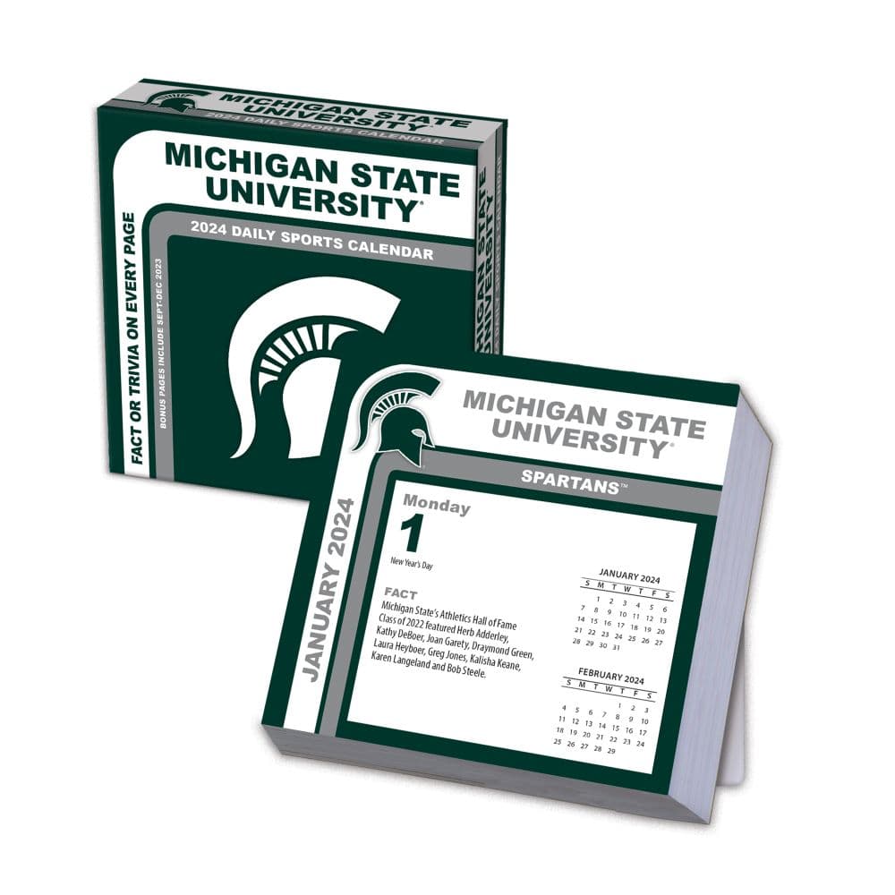 Michigan State Spartans 2024 Desk Calendar Main Product Image width=&quot;1000&quot; height=&quot;1000&quot;