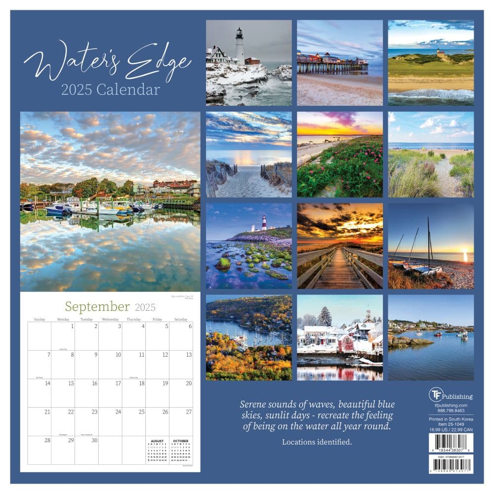 Waters Edge 2025 Wall Calendar Alt1