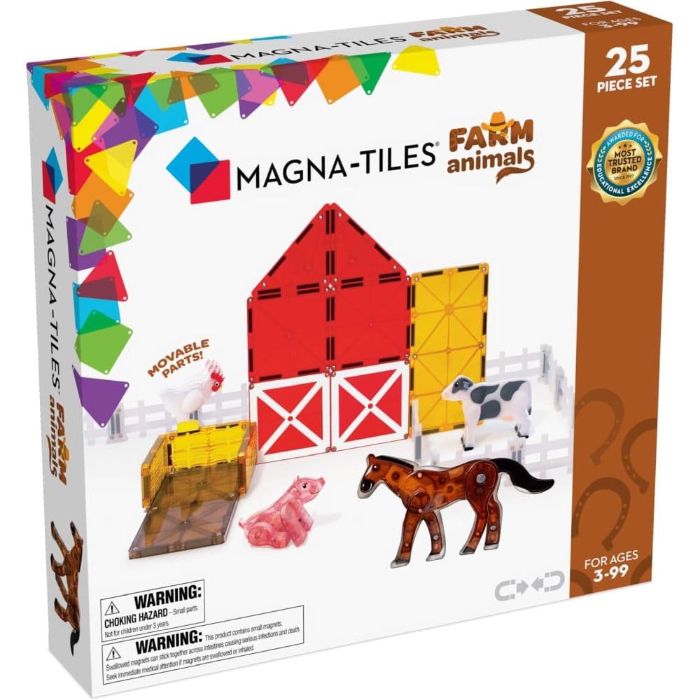 Magna-tiles 25 Piece Farm Animals Set Main Product Image
