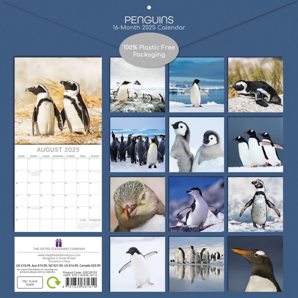 Eric The Penguin Calendar 2025 Uk 