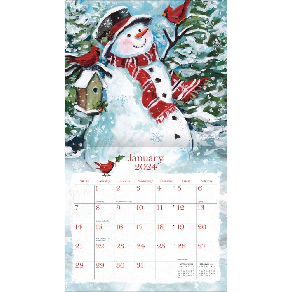 Sam Snowman 2025 Wall Calendar