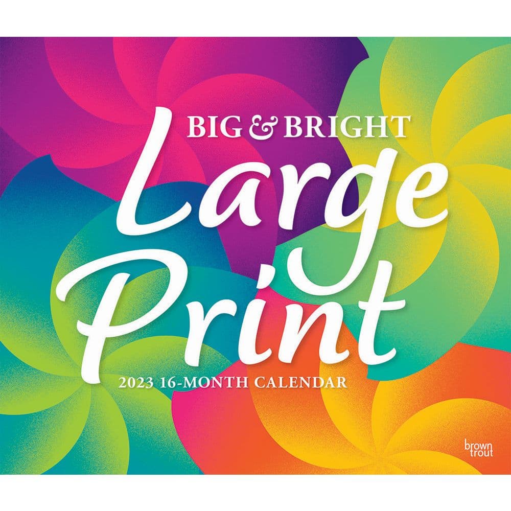Big and Bright Large Print Deluxe 2023 Wall Calendar