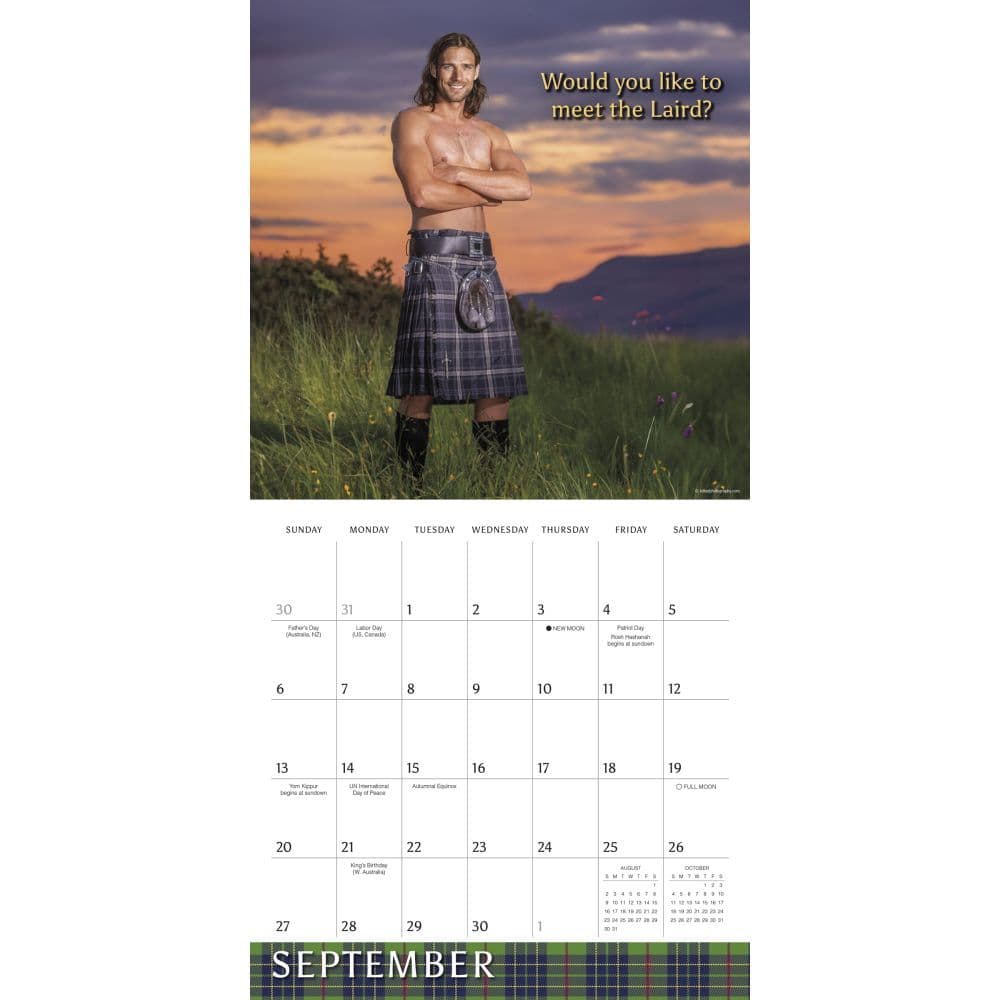 Kilty Pleasures 2026 Wall Calendar Third Alternate Image
