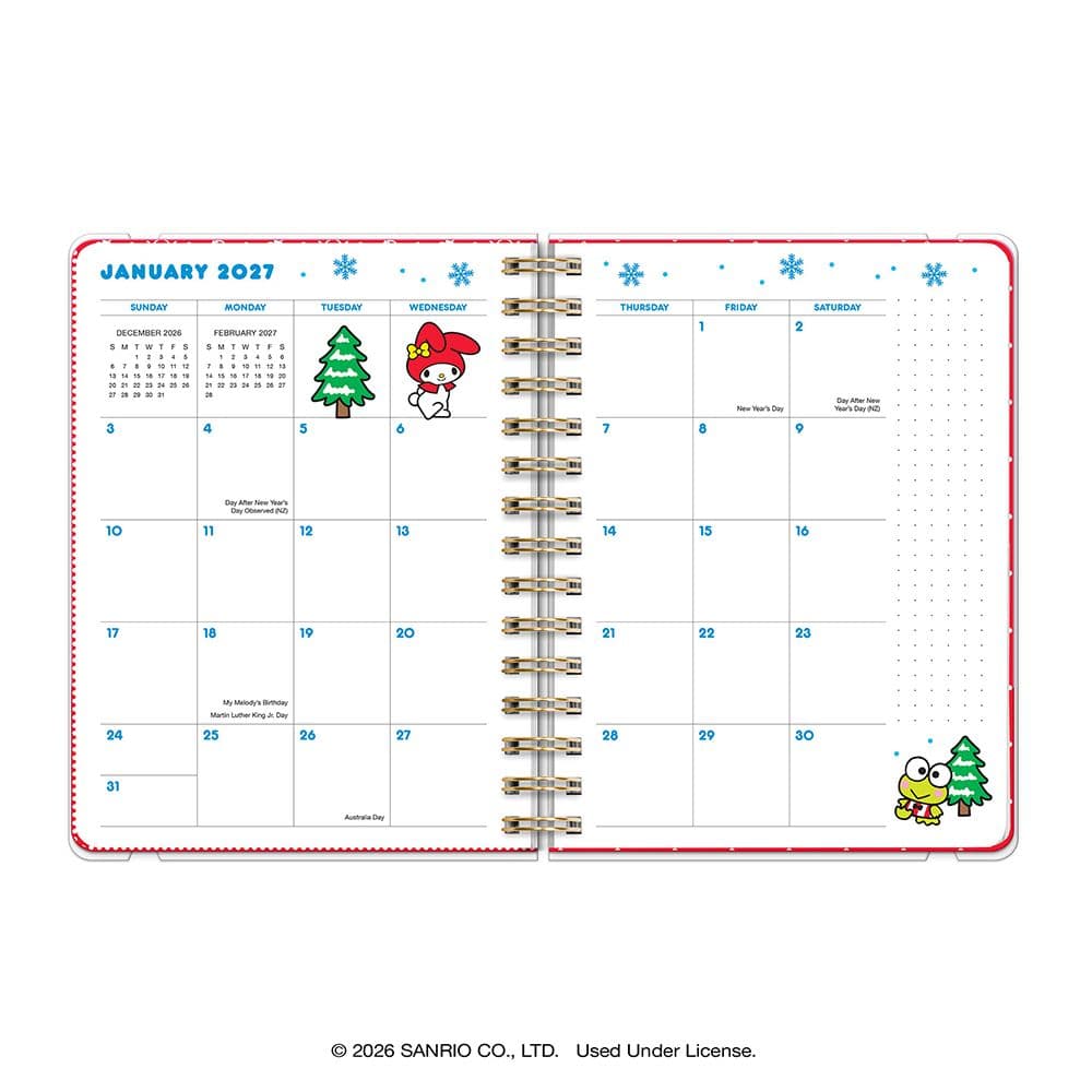 Hello Kitty and Friends Retro 2027 Deluxe Compact Flexi Planner Second Alternate Image