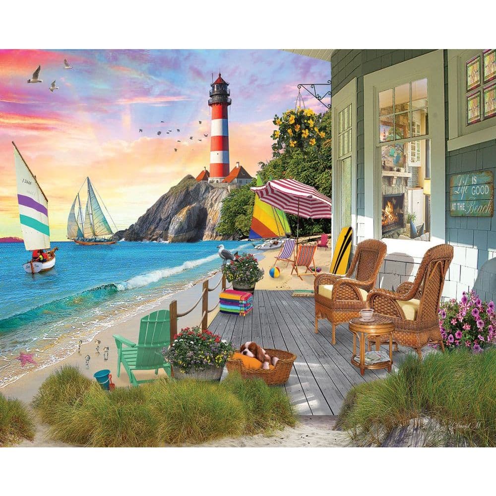 White Mountain Puzzles Beach Vacation 1000 Piece Puzzle