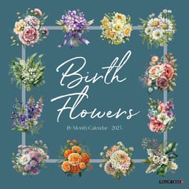 Birth Flowers 2025 Wall Calendar