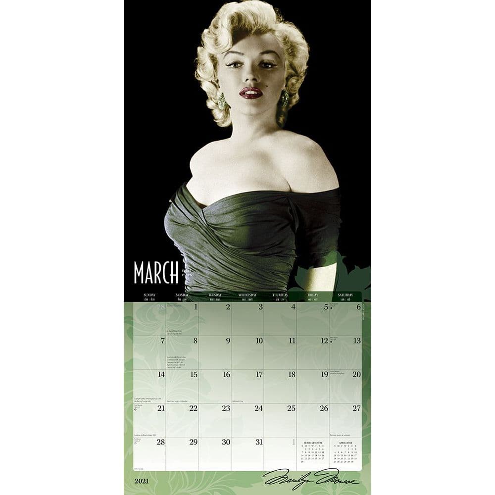 Marilyn Monroe Celebrity Wall Calendar 2021 by Dream