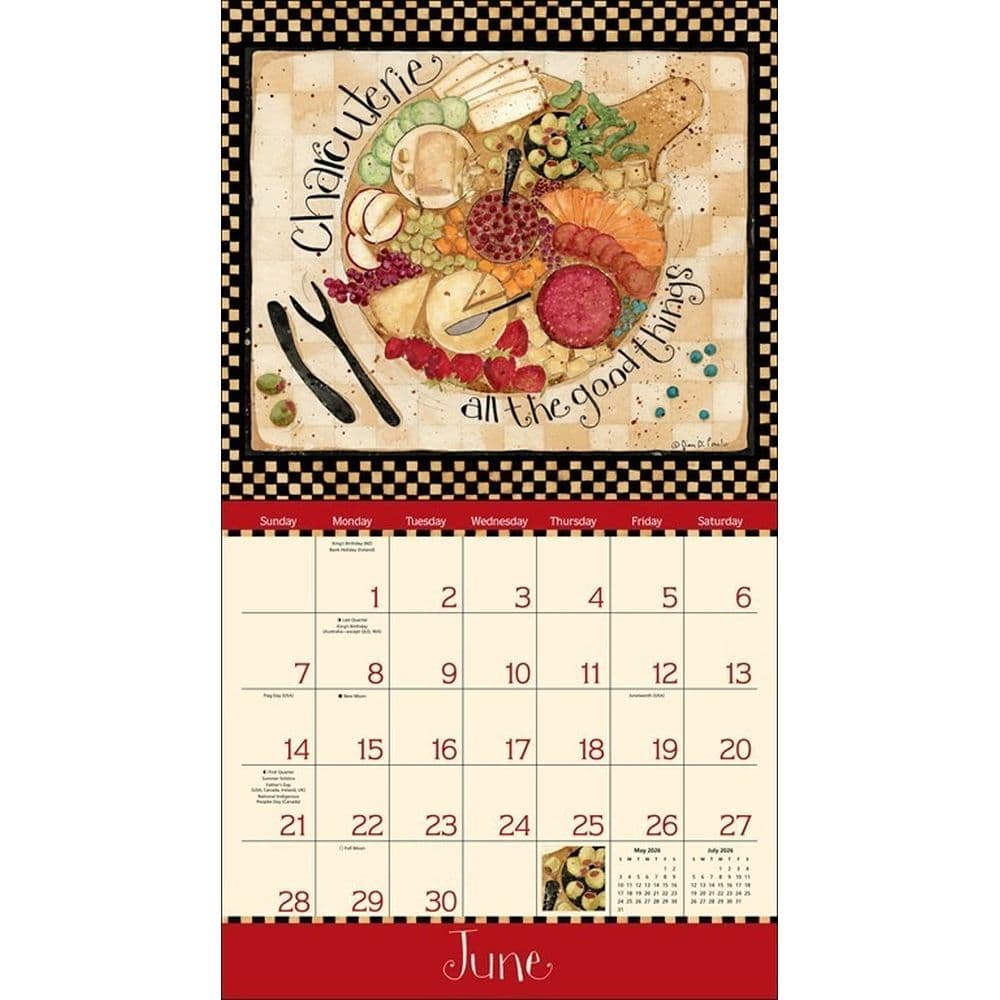 Home In The Kitchen by Dan DiPaolo 2026 Wall Calendar Third Alternate image