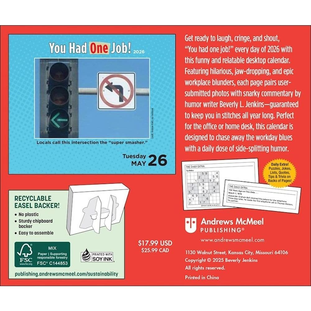 You Had One Job 2026 Desk Calendar First Alternate Image