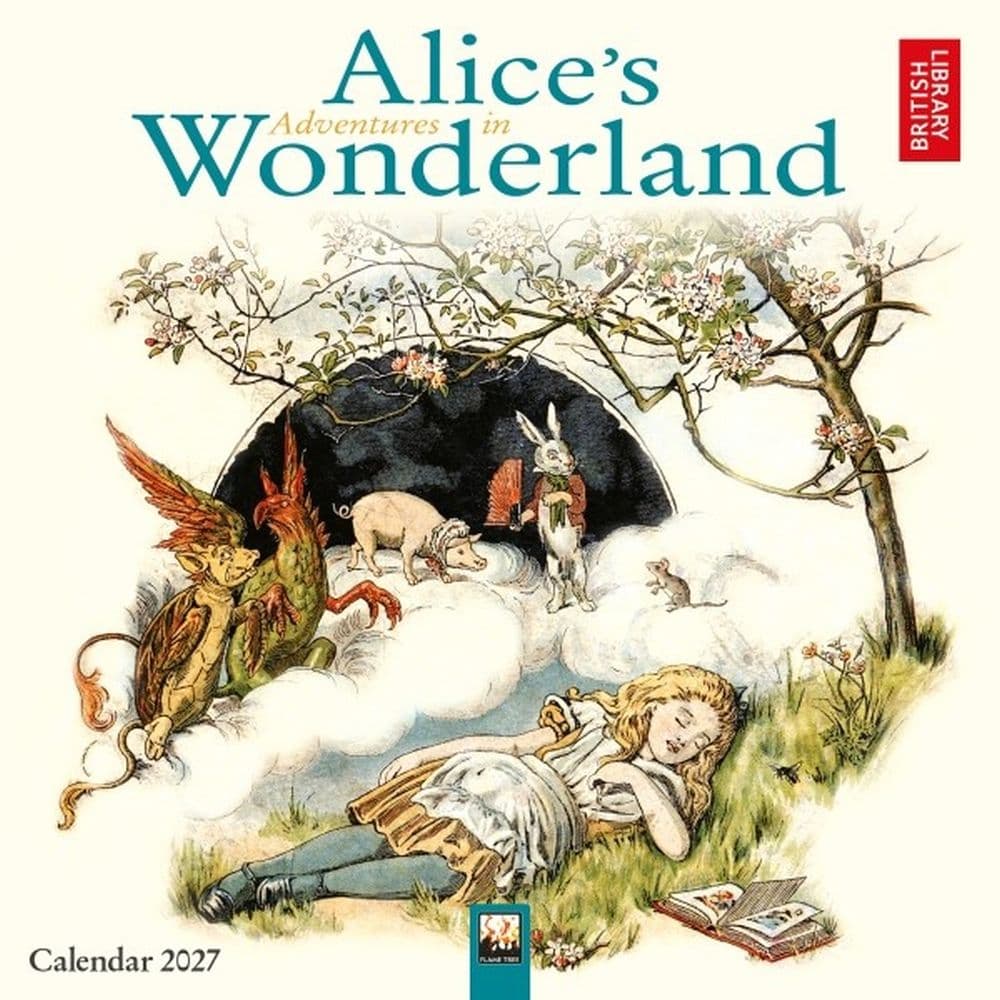 image British Library Alices Adventures in Wonderland 2027 Mini Wall Calendar Main Product Image