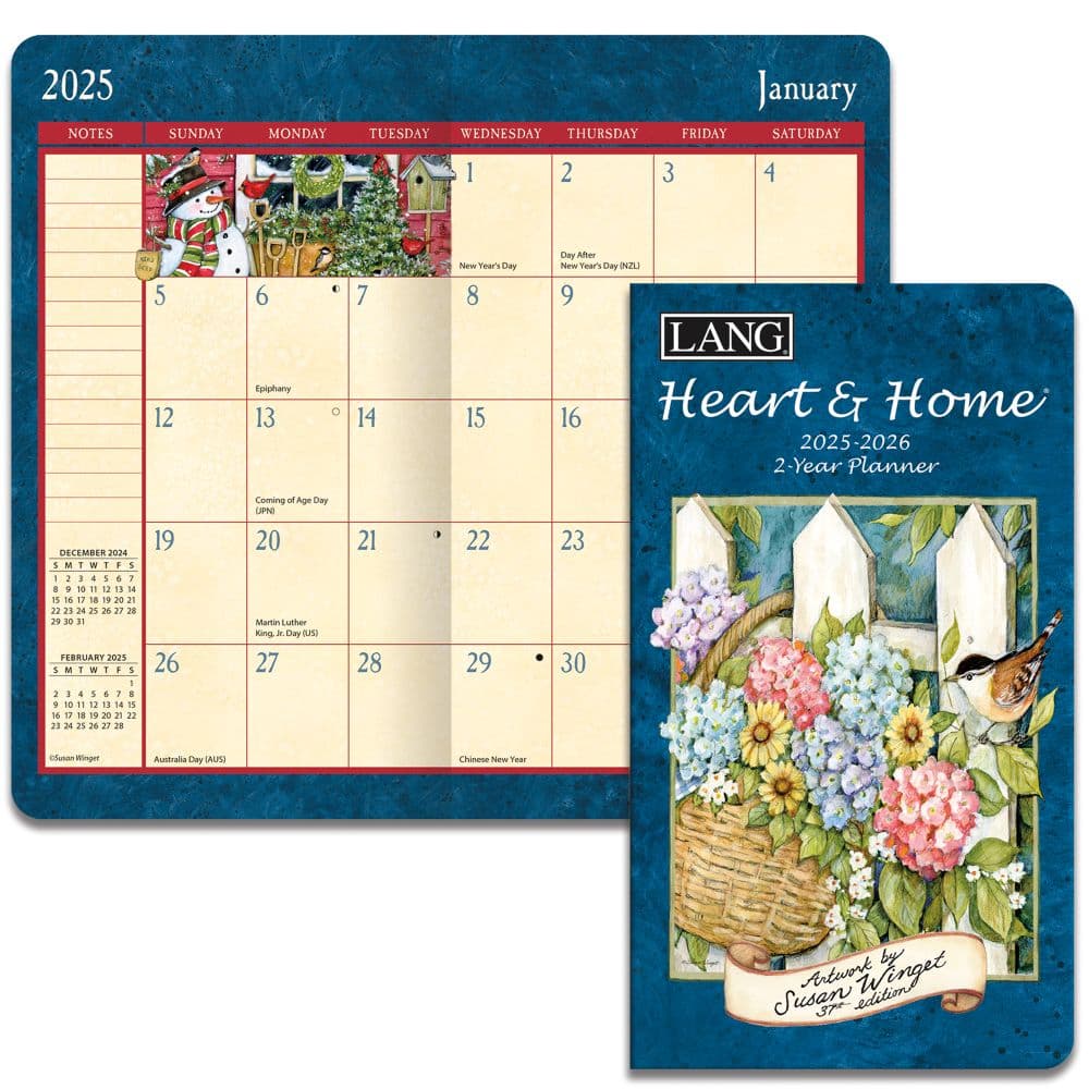 Heart and Home 2025 2 Year Pocket Planner by Susan Winget