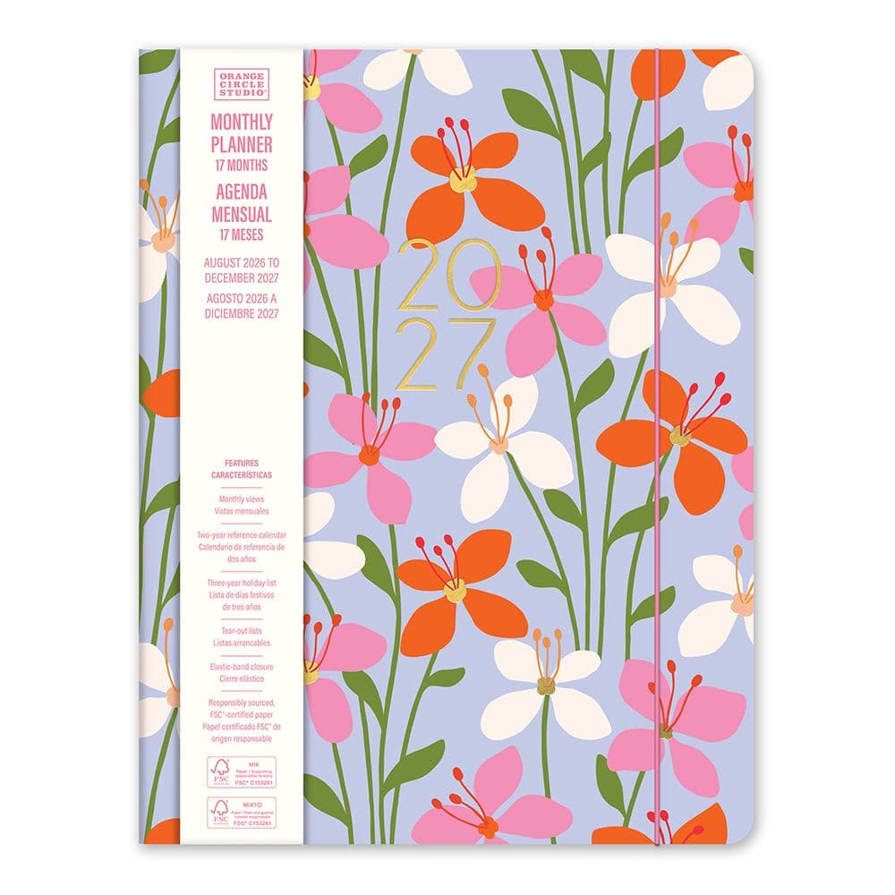 Secret Garden English Spanish Bilingual Just Right 2027 Monthly Planner Main Product Image