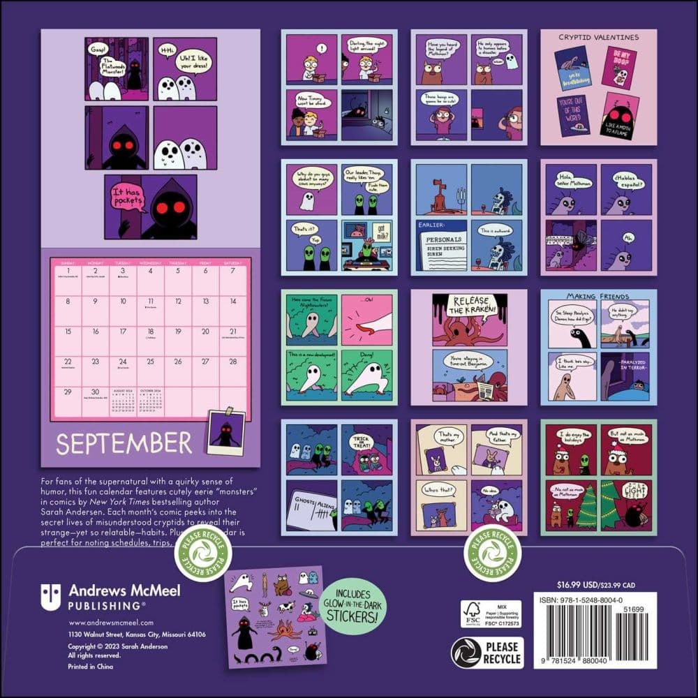 Cryptid Club 2024 Wall Calendar