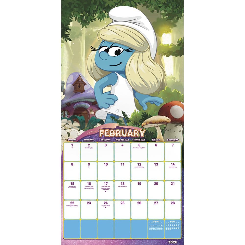 Smurfs 2 2026 Wall Calendar Third Alternate Image
