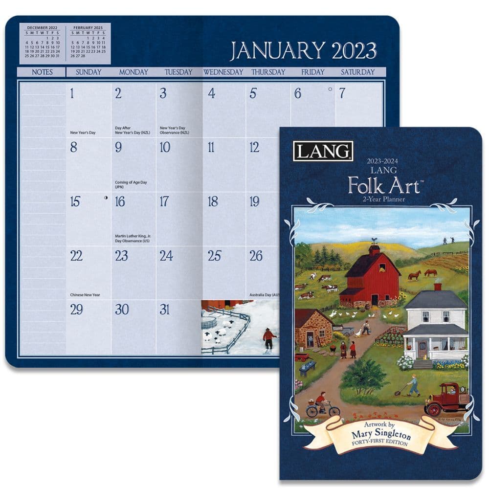 Lang Folk Art 2023 Two Year Planner - Calendars.com