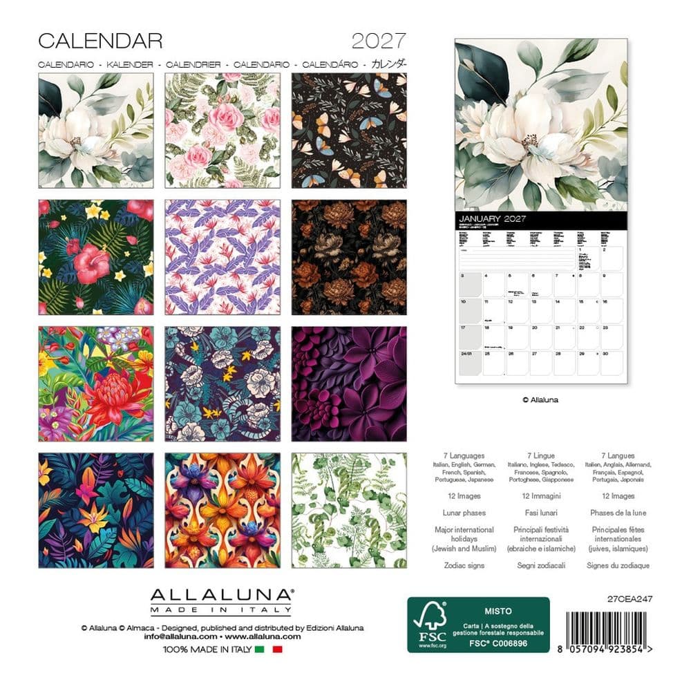 Vintage Textures 2027 Mini Wall Calendar First Alternate Image