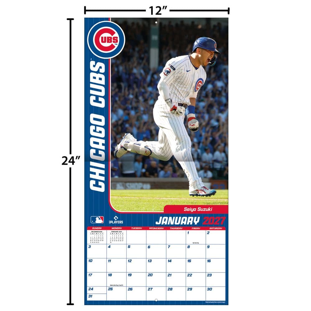 MLB Chicago Cubs 2027 Wall Calendar Fourth Alternate Image