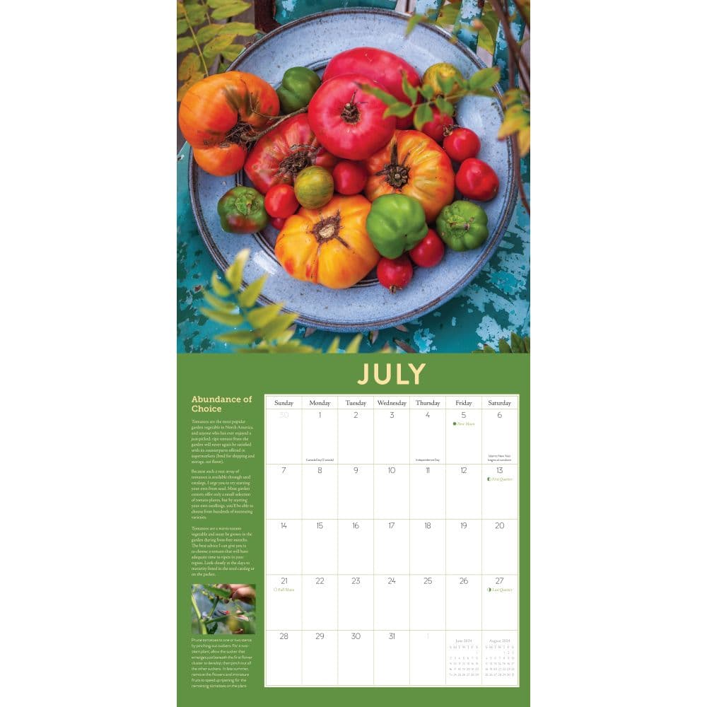 Vegetable Gardener 2024 Wall Calendar Alternate Image 2