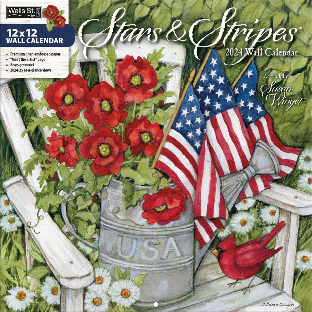 Stars and Stripes 2024 Wall Calendar