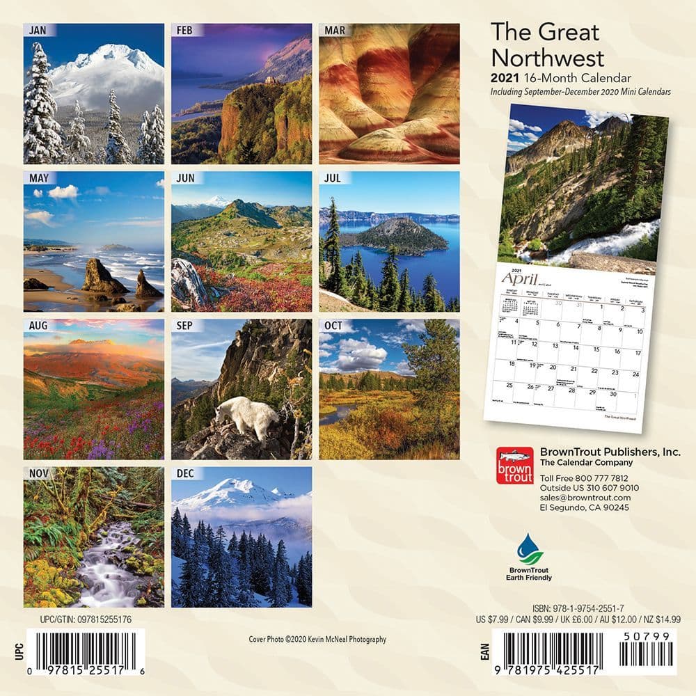 Great Northwest Mini Wall Calendar