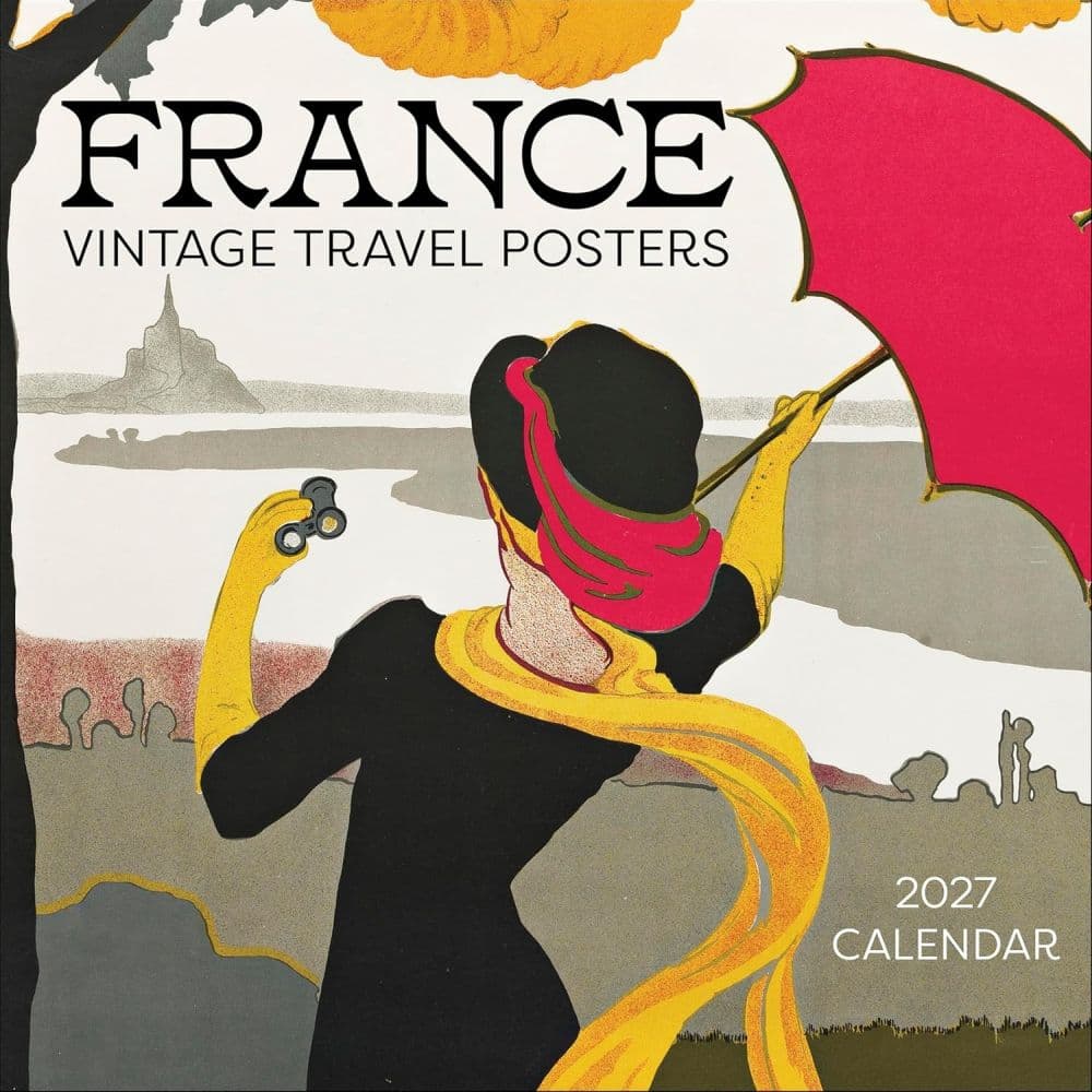 France Vintage Travel Posters 2027 Wall Calendar Main Product Image