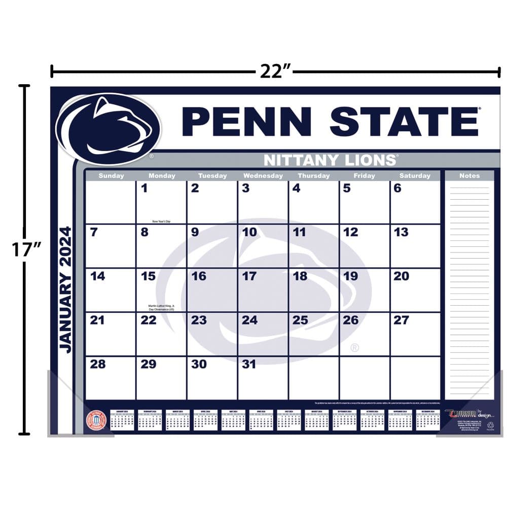 Penn State Nittany Lions 2024 Desk Pad Fourth Alternate Image width=&quot;1000&quot; height=&quot;1000&quot;