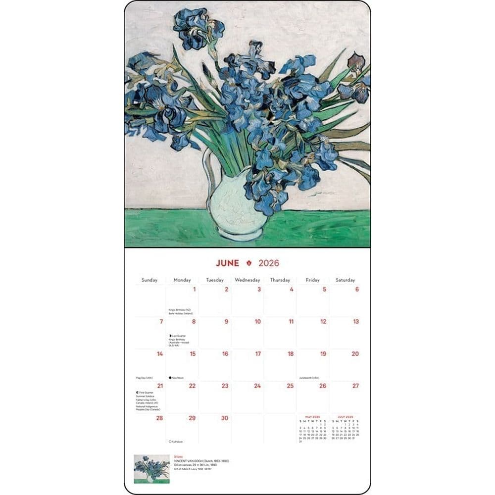 Impressionist Blooms 2026 Mini Wall Calendar Third Alternate Image