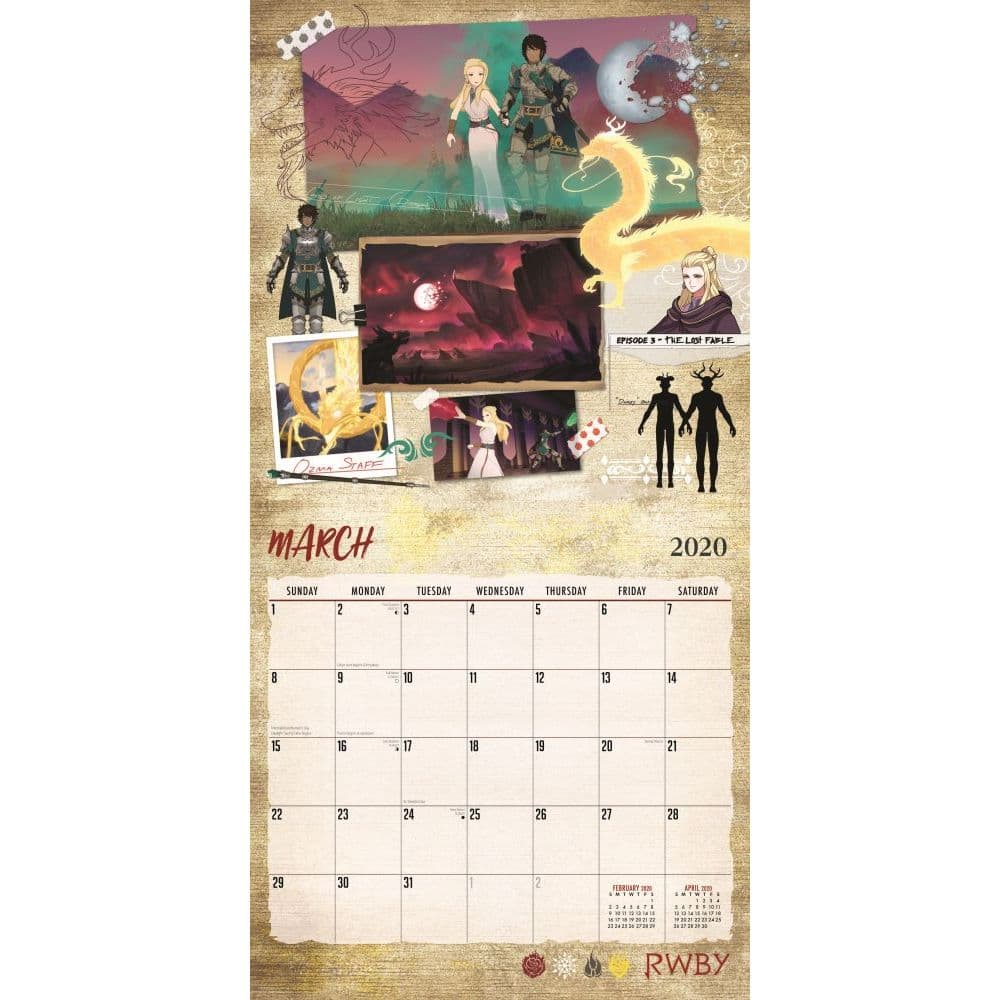 RWBY Wall Calendar