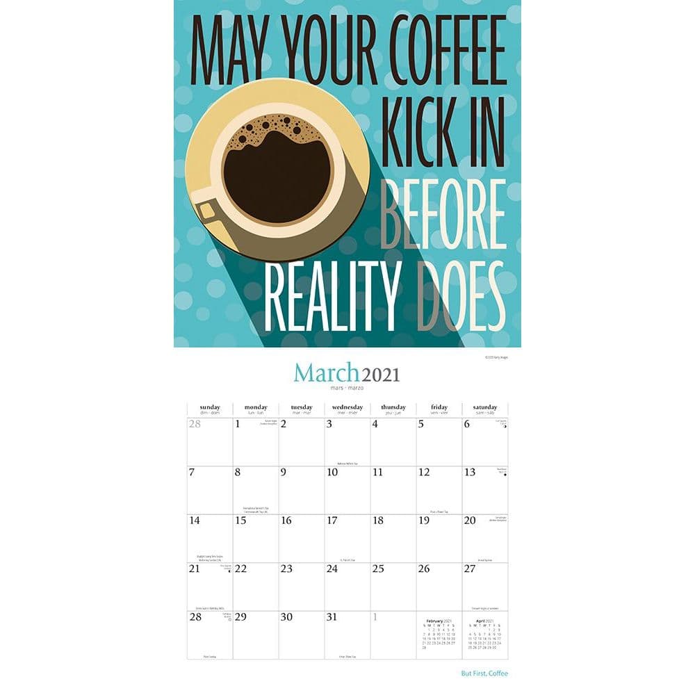 But First Coffee Wall Calendar